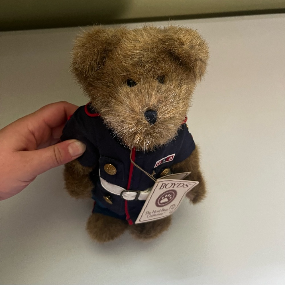 Boyds Plush Bear in Navy Outfit
